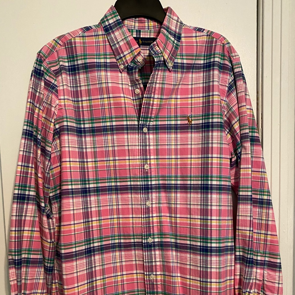 Ralph Lauren plaid oxford long sleeve shirt